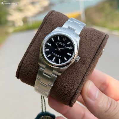 N Factory Rolex Oyster Perpetual 31mm 2232 Movement Ice Blue Luminious Black Dial Watch